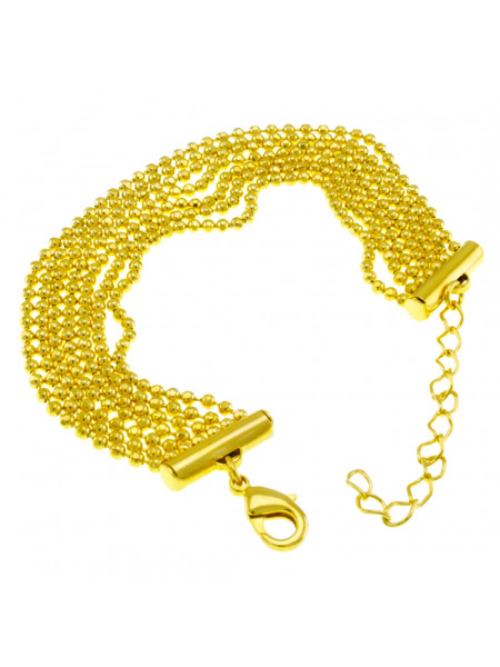 Pulseira Sete Fios Banhada Em Ouro Amarelo 18 k - 1080020