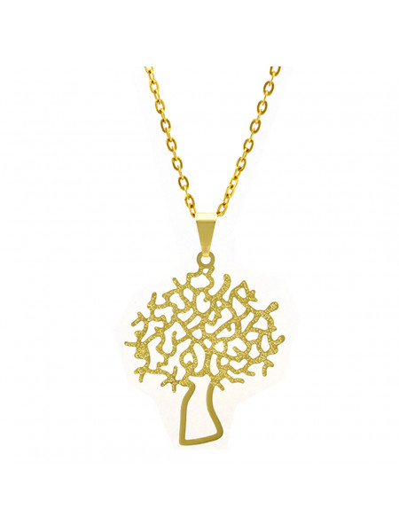 Gargantilha Horus Import Árvore da Vida Banhada Ouro Amarelo 18 K 1060166