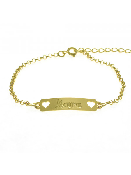 Pulseira Feminina Nome Mayra Banhada Ouro 18K -1080061