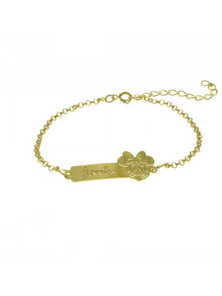 Pulseira Feminina Nome Jéssica Banhada Ouro 18K -1080081