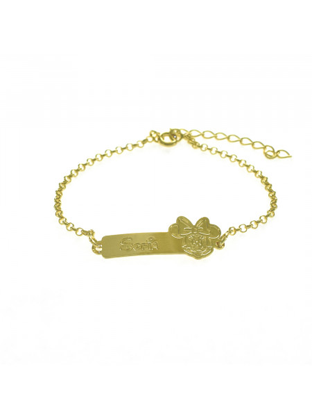 Pulseira Feminina Nome Sofia Banhada Ouro 18K -1080084