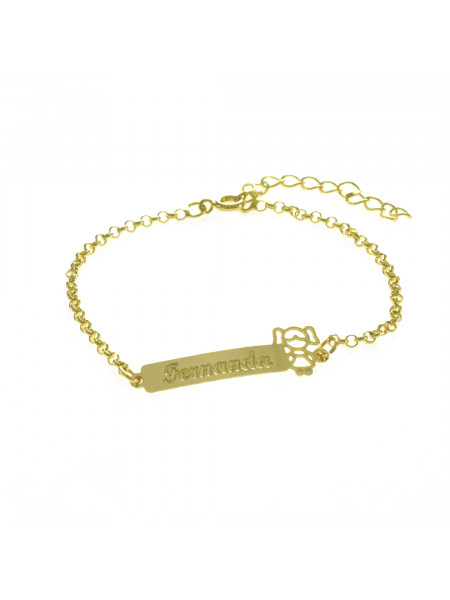 Pulseira Feminina Nome Fernanda Banhada Ouro 18K -1080094