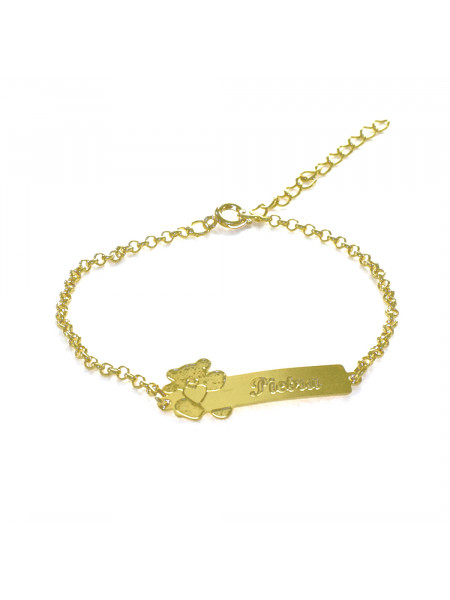 Pulseira Feminina Nome Pietra Banhada Ouro 18K -1080131