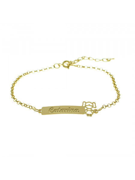 Pulseira Feminina Nome Catarina Banhada Ouro 18k - 1080137