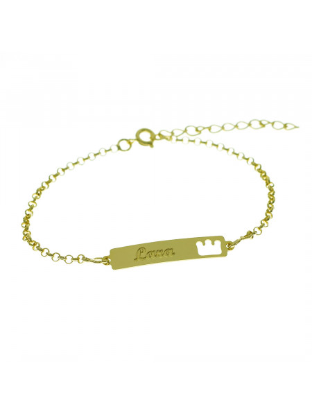 Pulseira Feminina Nome Lara Banhada Ouro 18K - 1080163