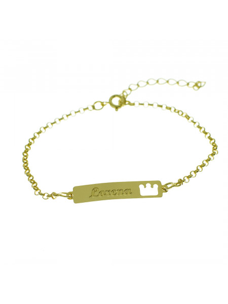 Pulseira Feminina Nome Lorena Banhada Ouro 18K - 1080170