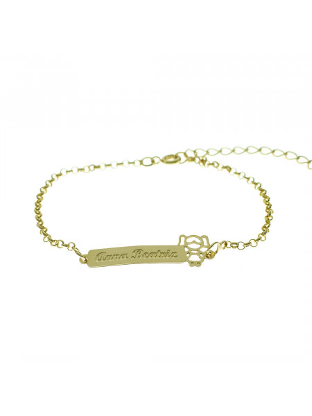 Pulseira Feminina Nome Bruna Banhada Ouro 18k - 1080202