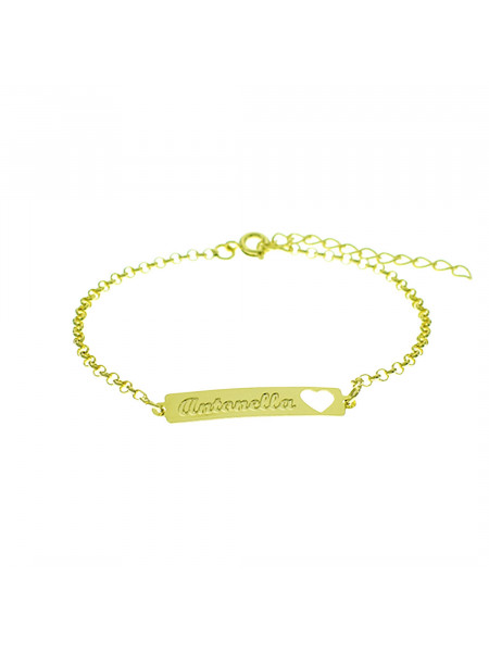 Pulseira Feminina Nome Antonella Banhada Ouro 18K - 1080204