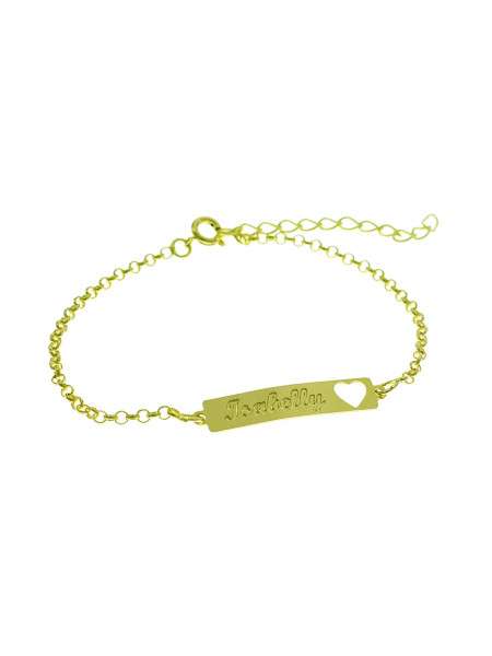 Pulseira Feminina Nome Isabelly Banhada Ouro 18K - 1080215