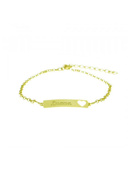 Pulseira Feminina Nome Luana Banhada Ouro 18K - 1080218