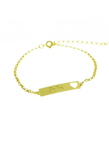 Pulseira Feminina Nome Sofia Banhada Ouro 18K - 1080231