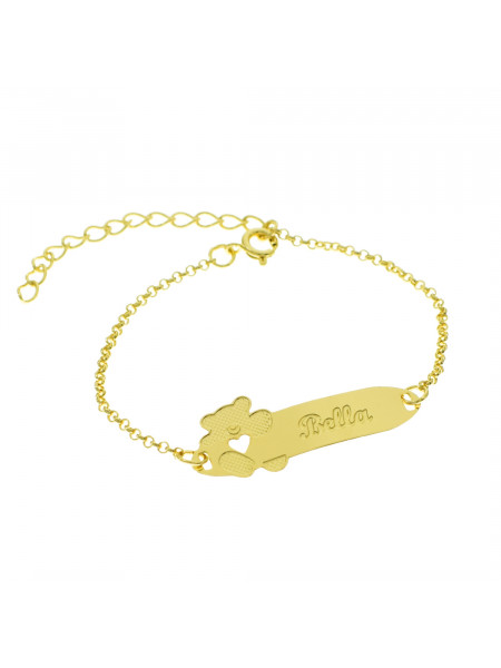 Pulseira Infantil Nome Bella Banhada Ouro 18K - 1080263