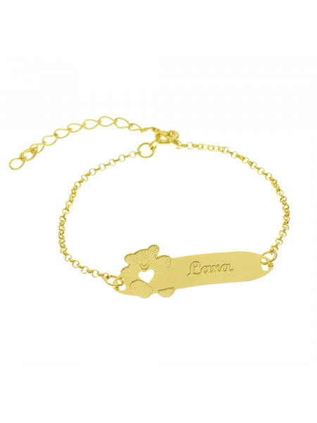 Pulseira Infantil Nome Lara Banhada Ouro 18K - 1080270