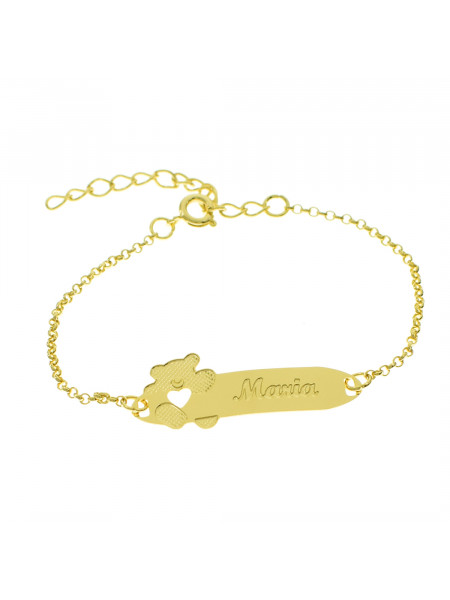 Pulseira Infantil Nome Maria Banhada Ouro 18K - 1080282