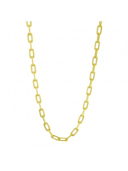 Corrente Gomo Modelo Cartier 45 cm Banhada Em Ouro Amarelo 18 k - 1050005