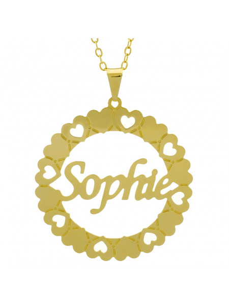 Gargantilha Pingente Mandala Manuscrito SOPHIE Banho Ouro Amarelo 18 K - 1061398