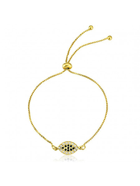 Pulseira Pingente O Olho Banhada Em Ouro 18 K - 1080010