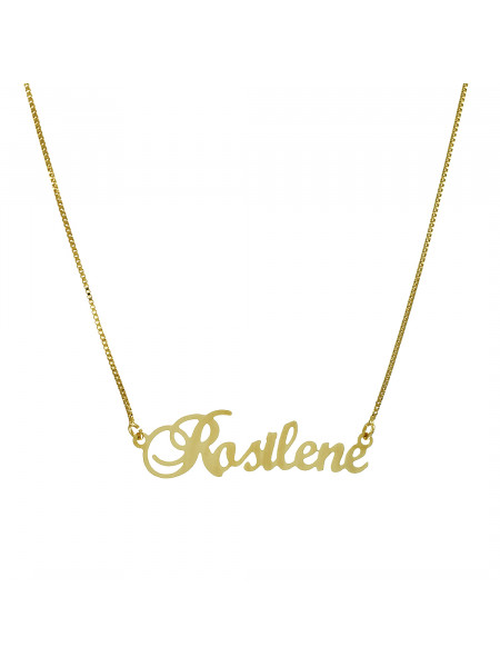 Colar com o nome Rosilene Banhado em Ouro 18 Kilates - 1060310