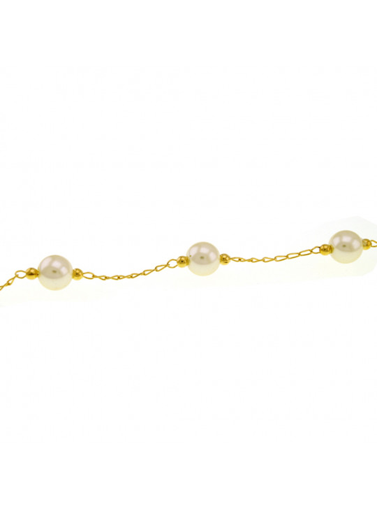 Pulseira Horus Import Quatro Pérolas Banhada Ouro Amarelo 18 K - 1080021