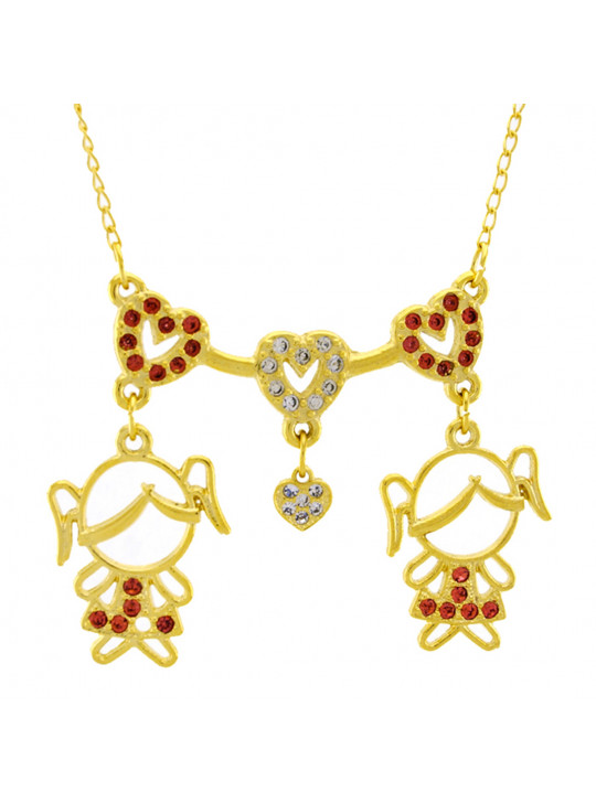 Gargantilha Horus Import Canga Duas Filhas Banhado Ouro 18 K - 1060023 