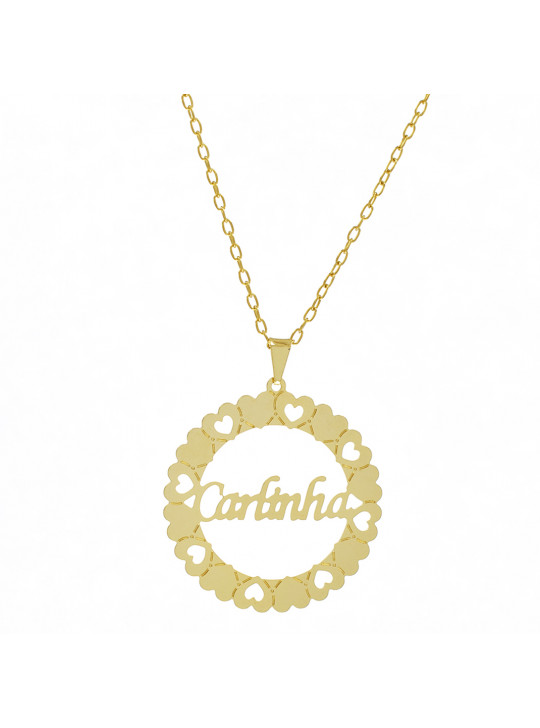 Gargantilha Mandala CARLINHA Banho Ouro 18 K - 1060261