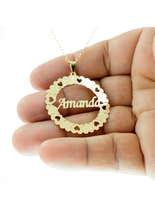 Gargantilha Mandala AMANDA Banho Ouro 18 K - 1060280