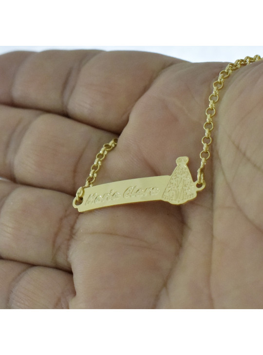 Pulseira Feminina Nome Maria Clara Banhada Ouro 18K -1080042