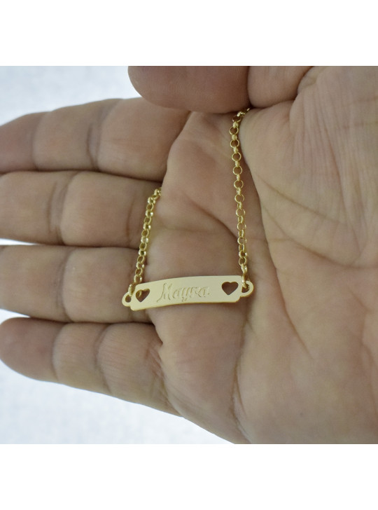 Pulseira Feminina Nome Mayra Banhada Ouro 18K -1080061