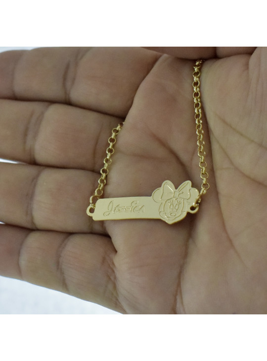 Pulseira Feminina Nome Jéssica Banhada Ouro 18K -1080081