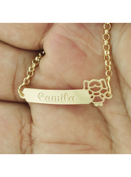 Pulseira Feminina Nome Camila Banhada Ouro 18k - 1080135