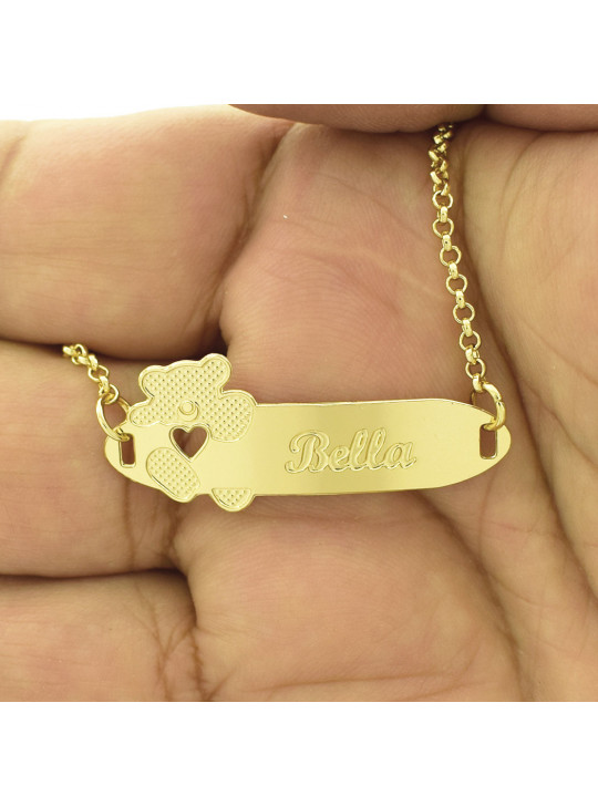 Pulseira Infantil Nome Bella Banhada Ouro 18K - 1080263