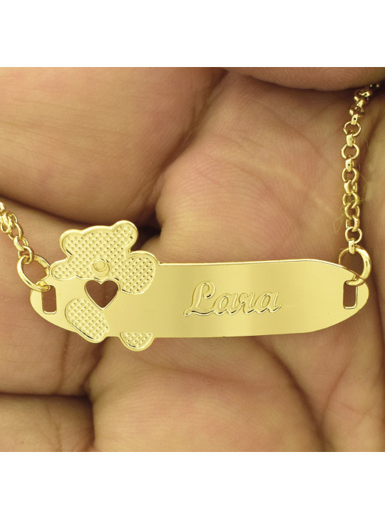 Pulseira Infantil Nome Lara Banhada Ouro 18K - 1080270