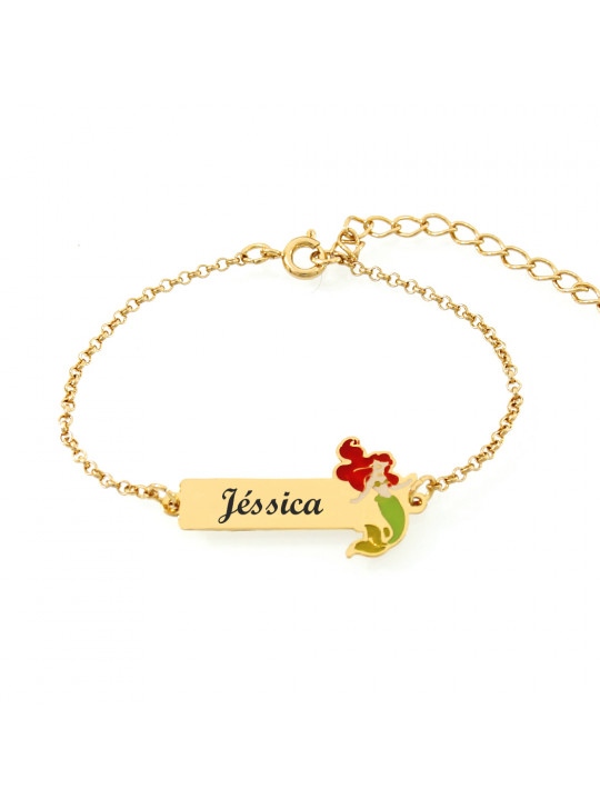 Pulseira Infantil 5 Modelos Resinadas Banhada Ouro 18 Kilates - 1090221