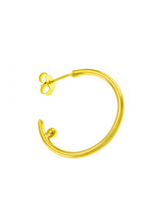 Par Brincos Argola Banhado Em Ouro Amarelo 18 k - 1030045