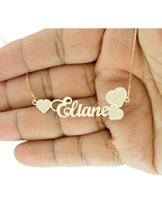 Colar com o nome Eliane Banhado em Ouro 18 Kilates - 1060323