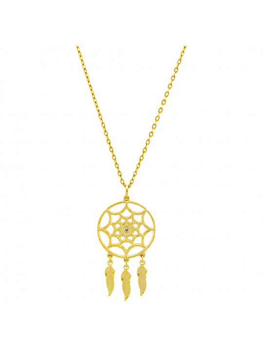 Gargantilha Horus Import Apanhador de Sonho Banhada Ouro Amarelo 18 K - 1061173