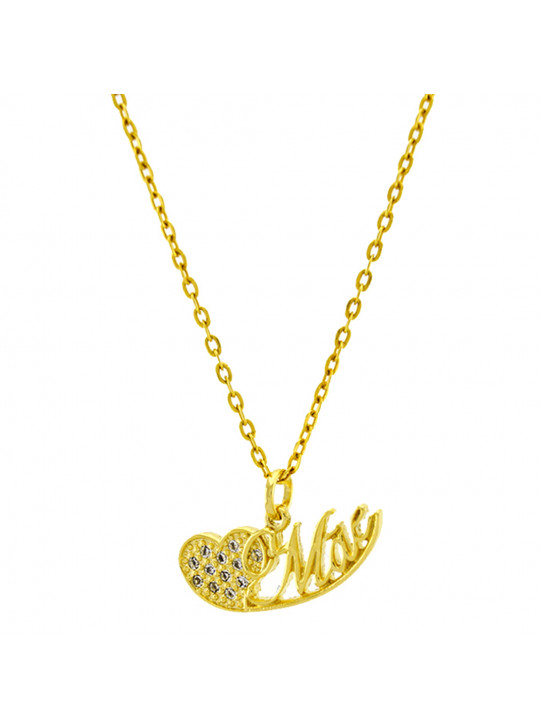 Gargantilha Horus Import Mãe Banhada Ouro Amarelo 18 K - 1061155