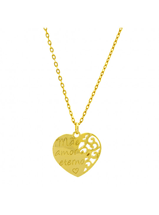 Gargantilha Horus Import Amor Eterno Banhada Ouro Amarelo 18 K - 1061156