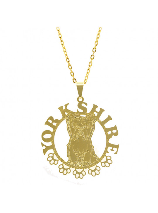 Gargantilha Horus Import Yorkishare Banhada Ouro Amarelo 18 K 1060176
