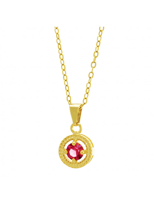Gargantilha Horus Import Ponto Luz Medal Rosa Banhada Ouro 18 K - 1061147