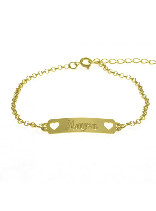 Pulseira Feminina Nome Mayra Banhada Ouro 18K -1080061