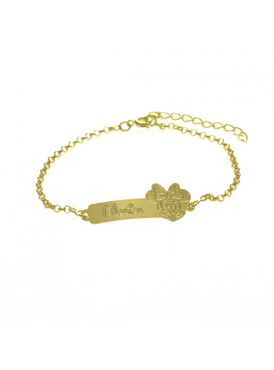 Pulseira Feminina Nome Mariah Banhada Ouro 18K -1080083