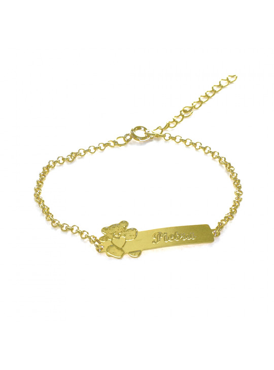 Pulseira Feminina Nome Pietra Banhada Ouro 18K -1080131