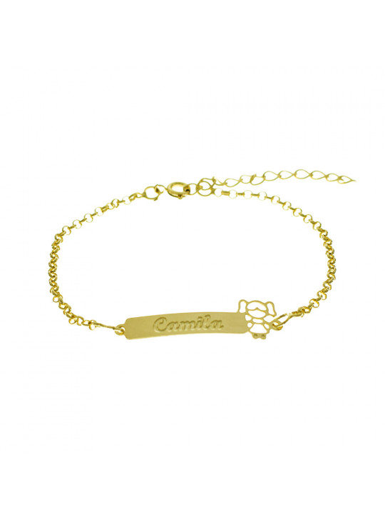Pulseira Feminina Nome Camila Banhada Ouro 18k - 1080135