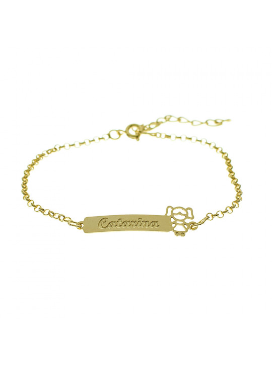 Pulseira Feminina Nome Catarina Banhada Ouro 18k - 1080137