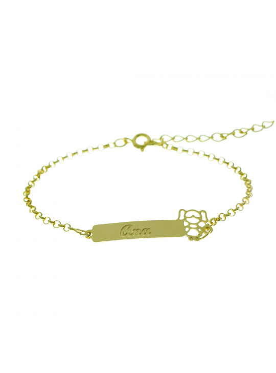 Pulseira Feminina Nome Ana Banhada Ouro 18k - 1080138