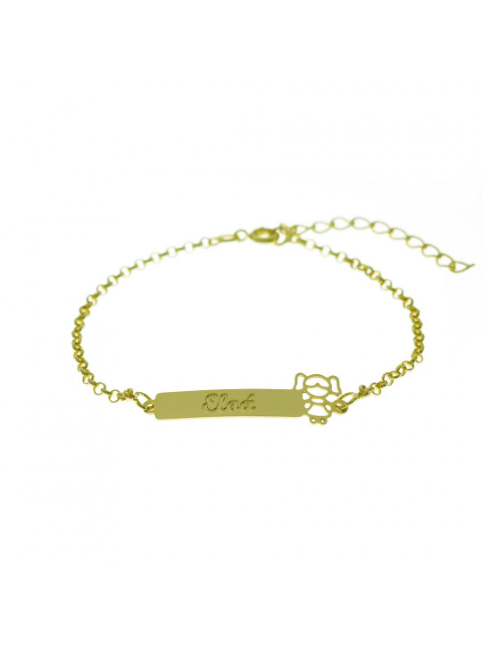 Pulseira Feminina Nome Eloá Banhada Ouro 18k - 1080144
