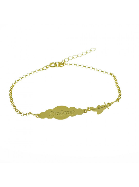 Pulseira Feminina Nome Mateus Banhada Ouro 18K - 1080174