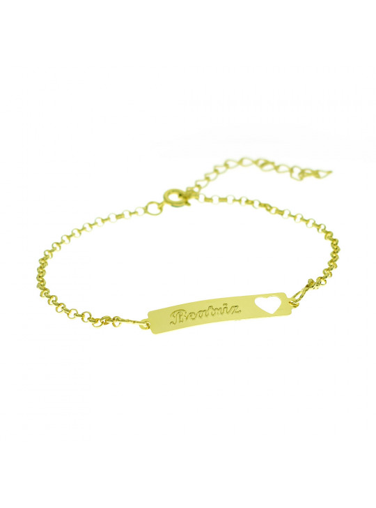 Pulseira Feminina Nome Beatriz Banhada Ouro 18K - 1080206