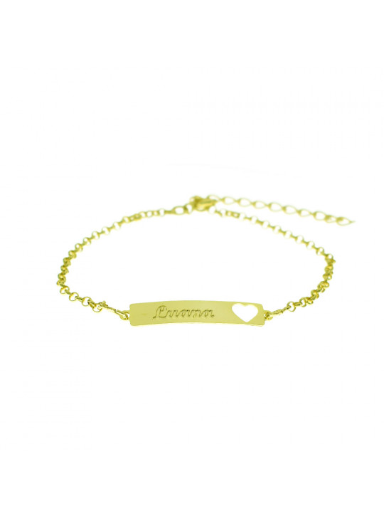 Pulseira Feminina Nome Luana Banhada Ouro 18K - 1080218